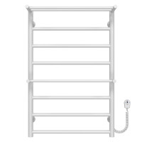 Electric heated towel rail Terma Plus P8 500х800 Deffi stainless steel (White, EF16, Right connection)
