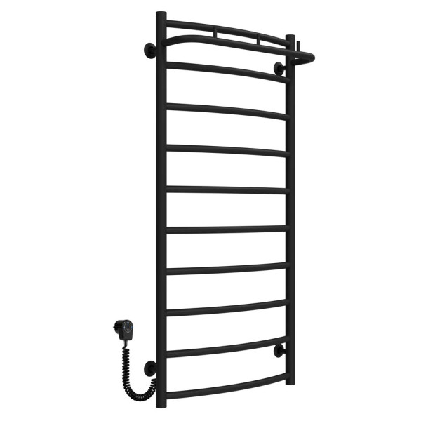 Buy electric heated towel rail Classic N P10 500х1100 Deffi stainless steel (Black, EF16, Left connection)