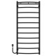 Buy electric heated towel rail Classic N P11 500х1200 Deffi stainless steel (Black, EF16, Left connection)