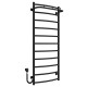 Buy electric heated towel rail Classic N P11 500х1200 Deffi stainless steel (Black, EF16, Left connection)