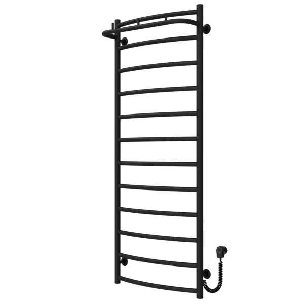 Buy electric heated towel rail Classic N P12 500х1300 Deffi stainless steel (Black, EF16, Right connection)