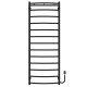 Buy electric heated towel rail Classic N P13 500х1400 Deffi stainless steel (Black, EF16, Right connection)