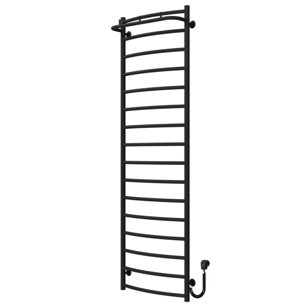 Buy electric heated towel rail Classic N P16 500х1700 Deffi stainless steel (Black, EF16, Right connection)