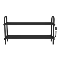 Shoe rack electric 500x850 Deffi edelstahl (Schwarz, EF16, Richtige Verbindung)