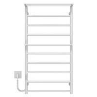 Electric heated towel rail Terma Plus P10 500х1000 Deffi stainless steel (White, WD03, Left connection)