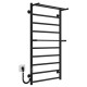 Buy electric heated towel rail Terma Plus P10 500х1000 Deffi stainless steel (Black, JD03, Left connection)