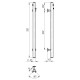 Buy electric heated towel rail Chloe 30x700 Deffi stainless steel (White, WD03)