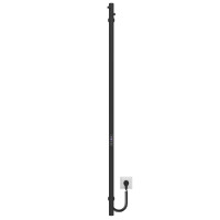Electric heated towel rail Chloe 30x1400 Deffi stainless steel (Black, JD03)