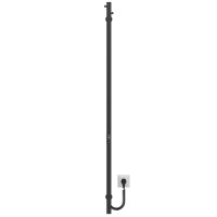 Electric heated towel rail Holly 30x1400 Deffi stainless steel (Black, JD04)