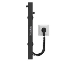 Elektrischer Handtuchwärmer Holly 30x400 Deffi edelstahl (Schwarz, JD04)