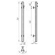 Buy electric heated towel rail Holly 30x700 Deffi stainless steel (Chrome, JD04)