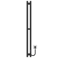 Elektrischer Handtuchwärmer Maxi P3 70х1200 Deffi painted steel (Schwarz, JD03)