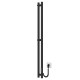 Elektrischer Handtuchwärmer Maxi P3 70х1200 Deffi painted steel (Schwarz, JD03)