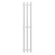 Buy water heated towel rail Zara P3 140х1000 Deffi stainless steel (White, Bottom connection)