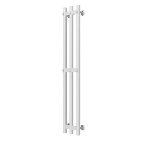 Buy water heated towel rail Zara P3 140х1000 Deffi stainless steel (White, Bottom connection)