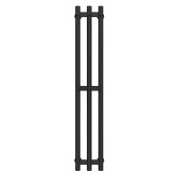 Wasserbeheizter Handtuchhalter Zara P3 140х1000 Deffi edelstahl (Schwarz, Anschluss unten)