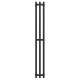 Wasserbeheizter Handtuchhalter Zara P3 140х1400 Deffi edelstahl (Schwarz, Anschluss unten)