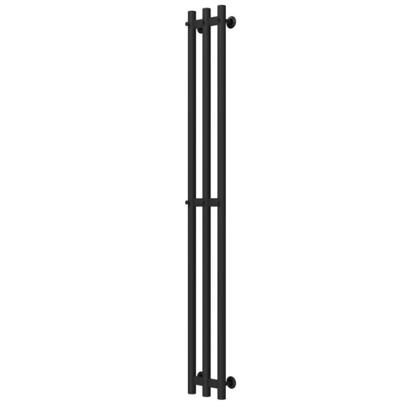 Wasserbeheizter Handtuchhalter Zara P3 140х1400 Deffi edelstahl (Schwarz, Anschluss unten)