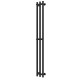 Wasserbeheizter Handtuchhalter Zara P3 140х1400 Deffi edelstahl (Schwarz, Anschluss unten)