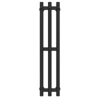 Wasserbeheizter Handtuchhalter Zara P3 140х800 Deffi edelstahl (Schwarz, Anschluss unten)