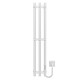 Buy electric heated towel rail Zara P3 140х1000 Deffi stainless steel (White, WD03, Right connection)