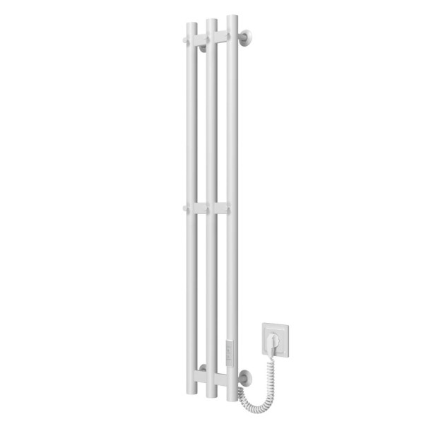 Buy electric heated towel rail Zara P3 140х1000 Deffi stainless steel (White, WD03, Right connection)
