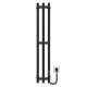 Buy electric heated towel rail Zara P3 140х1000 Deffi stainless steel (Black, JD03, Right connection)