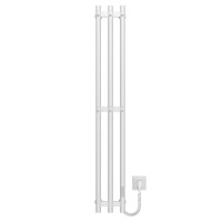 Elektrischer Handtuchwärmer Zara P3 140х1200 Deffi edelstahl (Weiss, WD03, Richtige Verbindung)
