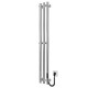 Buy electric heated towel rail Zara P3 140х1200 Deffi stainless steel (Chrome, JD03, Right connection)