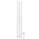 Buy electric heated towel rail Zara P3 140х1400 Deffi stainless steel (White, WD03, Right connection)