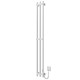 Buy electric heated towel rail Zara P3 140х1400 Deffi stainless steel (White, WD03, Right connection)