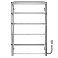 Elektryczny podgrzewacz ręczników Standard with shelf P6 500х800 Deffi stal nierdzewna (Chrome, EF16, Prawe połączenie)