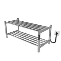 Shoe rack electric 250x850 Deffi stainless steel (Chrome, EF16, Right connection)