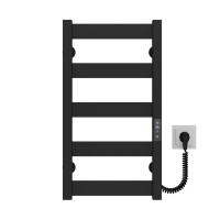 Elektrischer Handtuchwärmer Harmony P5 400х600 Deffi farbiger Stahl (Schwarz, JD04, Richtige Verbindung)