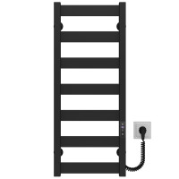 Elektrischer Handtuchwärmer Harmony P7 400х800 Deffi farbiger Stahl (Schwarz, JD04, Richtige Verbindung)