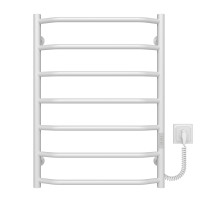 Electric heated towel rail Trapezium P7 500х700 Deffi colored steel (White, WD03, Right connection)