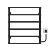Elektrischer Handtuchwärmer Standard P6 400х600 Deffi painted steel (Schwarz, WD03, Richtige Verbindung)