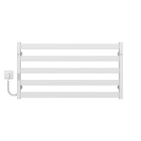 Electric heated towel rail Andrea P5 900х500 Deffi colored steel (White, WD04, Left connection)