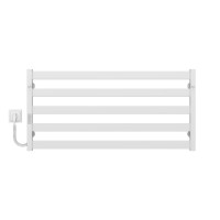 Electric heated towel rail Andrea P9 1000х500 Deffi colored steel (White, WD04, Left connection)