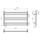 Купити рушникосушарку водяну Chanel П6 800х500 Deffi нержавіюча сталь (Сатин, Нижнє підключення)
