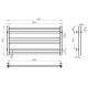 Buy electric heated towel rail Chanel P6 900х500 Deffi stainless steel (Chrome, Left connection)