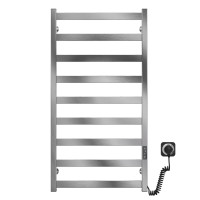 Electric heated towel rail Silvia P9 500х1000 E Deffi stainless steel (Chrome, JD04, Right connection)