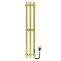 Elektryczny podgrzewacz ręczników Zara P3 140х1000 Deffi stal nierdzewna (Gold, WD03, Prawe połączenie)