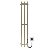 Electric heated towel rail Zara P3 140х1000 Deffi stainless steel (Olive bronze, JD03, Right connection)
