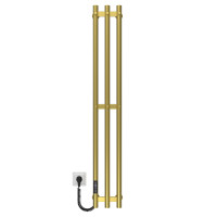 Elektryczny podgrzewacz ręczników Zara P3 140х1200 Deffi stal nierdzewna (Gold, WD03, Połączenie lewe)