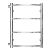 Podgrzewany wieszak na ręczniki Classic P4 400х600 Deffi stal nierdzewna (Chrome, Lewe boczne połączenie)