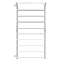Water heated towel rail Terma Plus P10 500х1000 Deffi stainless steel (White, Side left connection)