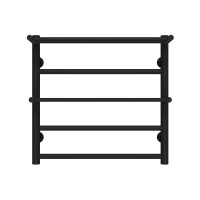 Water heated towel rail Terma Plus P5 500х500 Deffi stainless steel (Black, Bottom connection)
