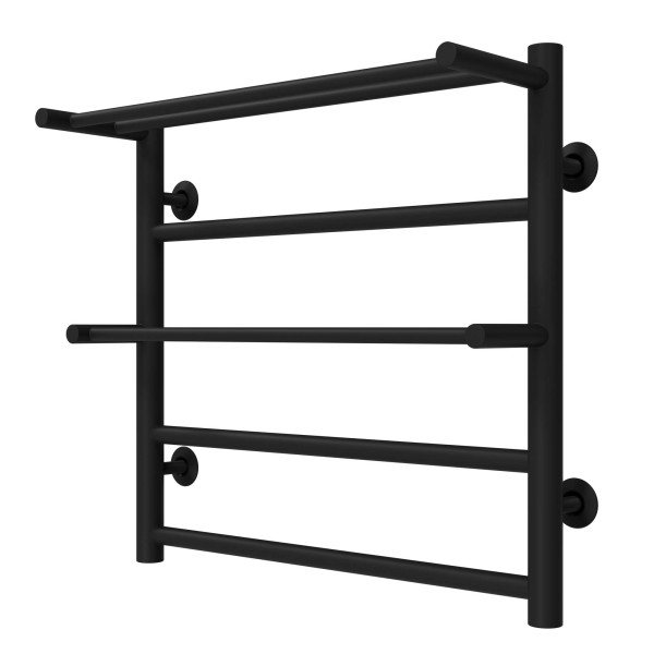 Buy a water heated towel rail Terma Plus P5 500х500 Deffi stainless steel (Black, Bottom connection)