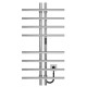 Buy electric heated towel rail Gray P8 60х1000 Deffi stainless steel (Chrome, JD03, Right connection)